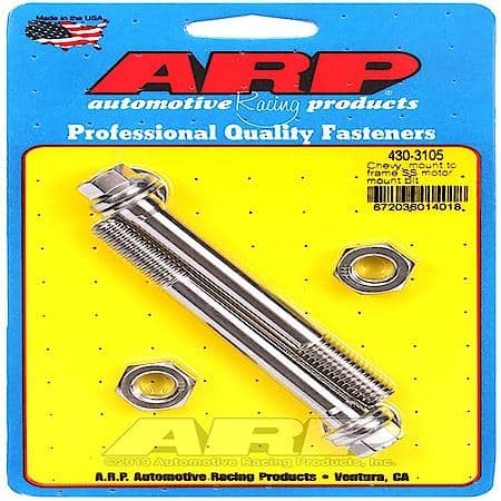 For Use With Chevy V6/ V8, Hex Head, Mount To Frame, Polished, Ss, With Washers