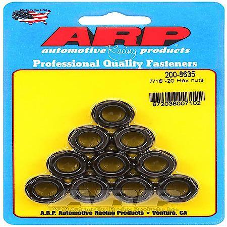 7/16" - 20 Thread Size, 5/8" Socket Size, Black Oxide, Chrome Moly, 10 Piece Pack
