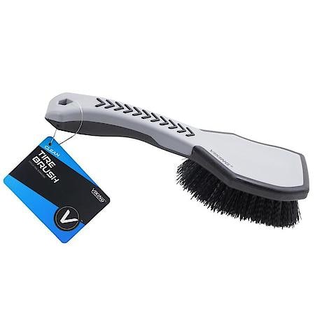 Tire Cleaning Brush with ergonomic handle and grip