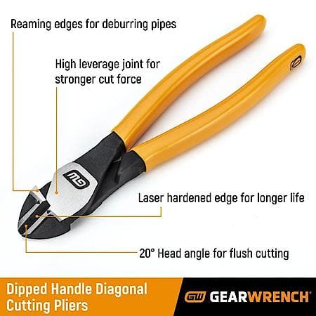 7In Diagonal Cutting Plier Cushion Grip