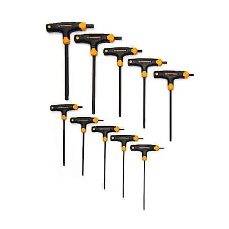 10 Piece Sae Ball End T-Handle Hex Key Set