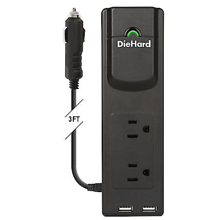 175W Power Inverter: 2 AC Outlets and Dual USB for On┬┐┬┐the┬┐┬┐Go Power