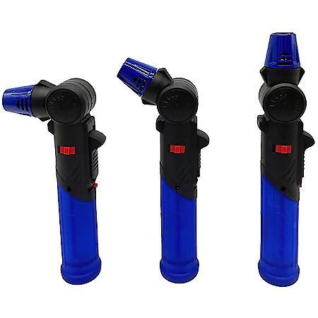 Pivot Head Torch Stick Lighter: Blue Flame, Refillable Multipurpose Butane Torch