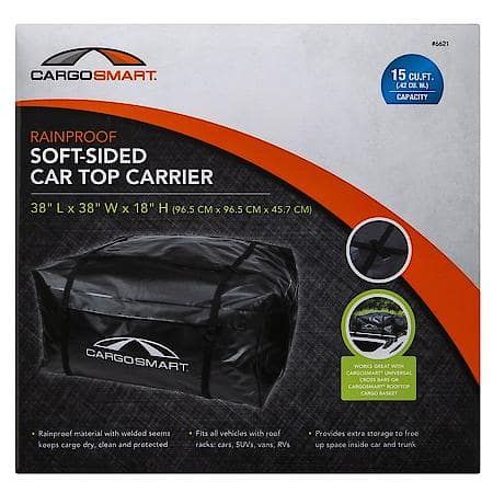 15 CU FT Soft Sided Car Top Carrier/Bag