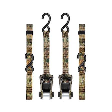 10ft 3000 lb Camo X Ratchet Tie Down 2 Pack Camo