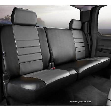 FIA SL62-88 GRAY, CUSTOM SEAT COVER REAR 60/40, VINYL, BLACK/GRAY