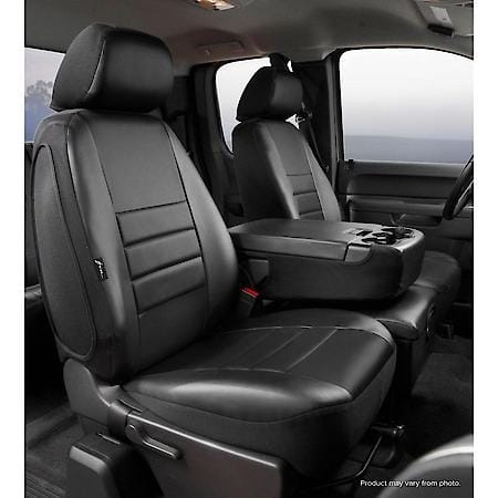 FIA SL68-38 BLK/BLK, CUSTOM SEAT COVER FRONT 40/20/40, VINYL, BLACK