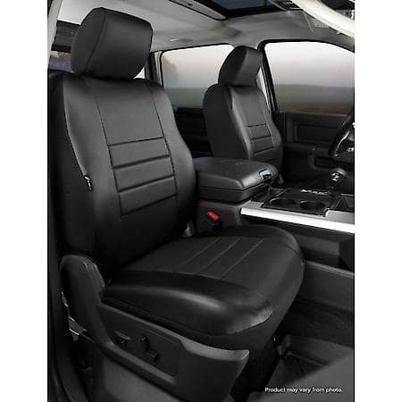 FIA SL67-69 BLK/BLK, CUSTOM SEAT COVER FRONT BUCKET SEATS, VINYL, BLACK