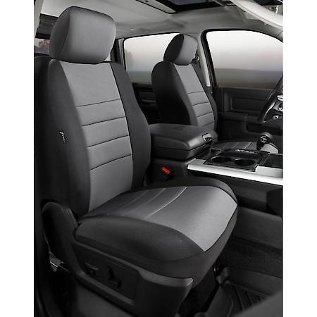 FIA NP97-69 GRAY, CUSTOM SEAT COVER FRONT BUCKET SEATS, NEOPRENE, BLACK/GRAY