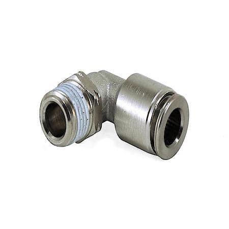 Multi-Purpose Fitting: 1/8 Inch MNPT to 1/4 Inch Tube, Nickel Plated, Single