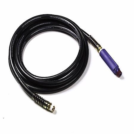 Rubber Air Lines, 15', Black with Blue Grips