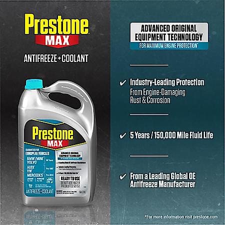 MAX Original Equipment Antifreeze + Coolant: Euro Blue, 50/50 Ready-to-Use, 1 Gallon