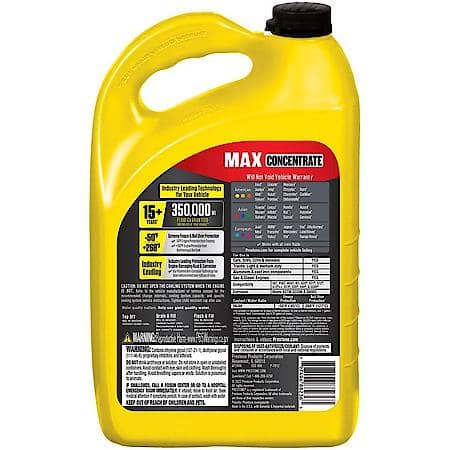 MAX Antifreeze + Coolant: All Vehicles, Concentrate, 1 Gallon