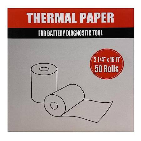 Battery Tester Paper Roll - 50 Pack