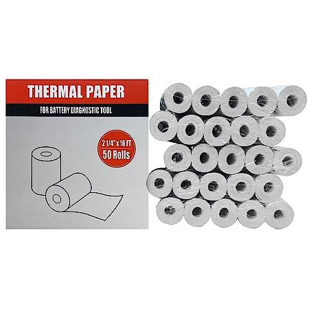 Battery Tester Paper Roll - 50 Pack