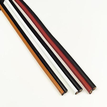 Booster Cable, Bulk, 4 Ga, 2 Cond., Blk/Wht, 100' Spool