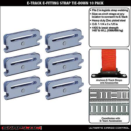 E-Track E-Fitting Strap Tie-Down 6-Pack