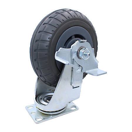 400 lb Caster 6 Inch Extreme-Duty Synthetic Rubber Swivel-Brake
