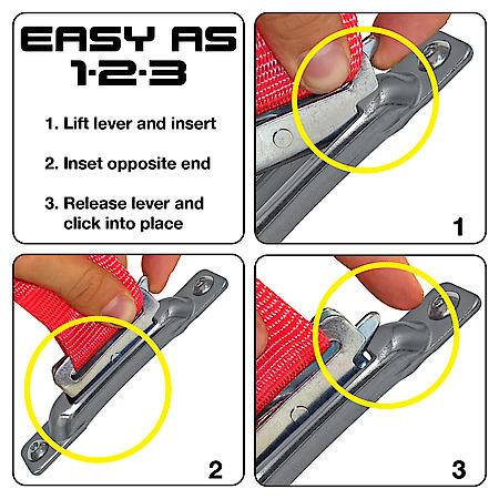 Unfinished Snap-Loc E-Track Single Strap Anchor 6-Pack