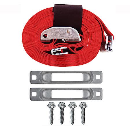 E-Track Single Wood Dolly Strap Tie-Down Anchor Kit with 2 in x 16 ft Cam 3,000 lb