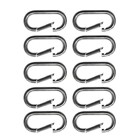 Snap-Hook Carabiner 1-1/2 x 3-1/8 Inch 10-Pack