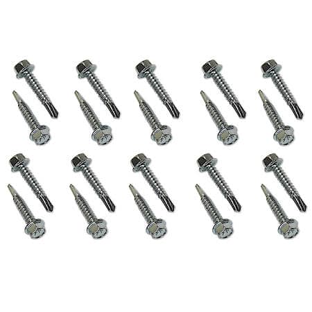 E-Track Self-Drilling Metal Screw 20-Piece Set 1/4 x 1-1/4 Inch