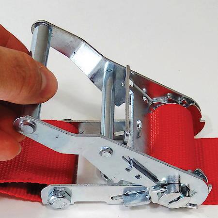 E-Track Single Truck Trailer 6-Pack Tie-Down Anchor Kit with 2 in x 16 ft Ratchet Straps 4,400 lb