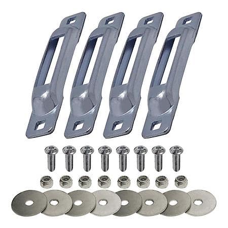Zinc E-Track Single Strap Anchor 4-Pack with Allen Screws