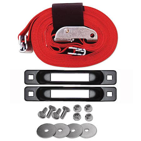 E-Track Single Tailgate Strap Tie-Down Anchor Kit with 2 in x 16 ft Cam 3,000 lb