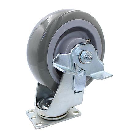 450 lb Caster 6 Inch Super-Duty Polyurethane Swivel-Brake