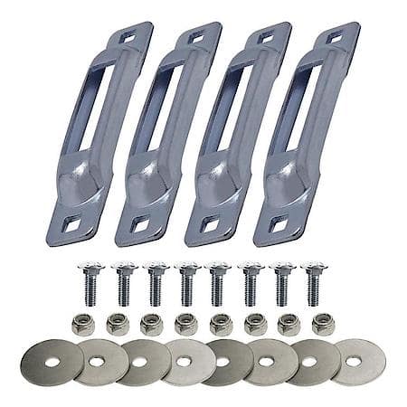 Zinc  E-Track Single Strap Anchor 4-Pack with Carriage Bolts