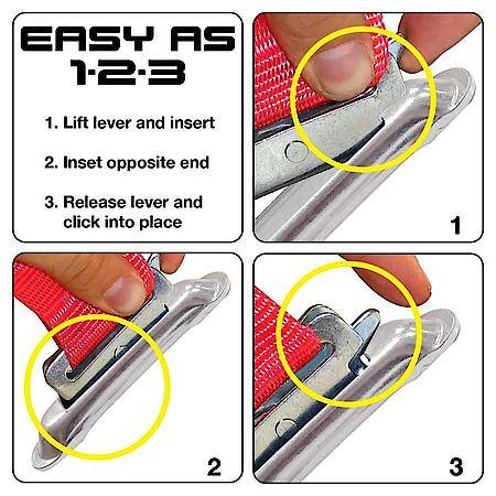 Weld-On Snap-Loc E-Track Single Strap Anchor 6-Pack (zinc)