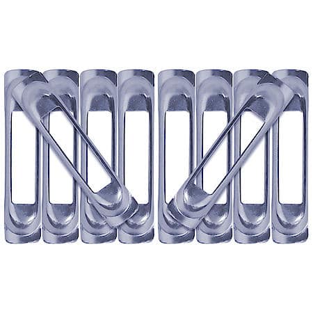 Weld-On Contoured Unfinished E-Track Single Strap Anchor 10-Pack (zinc)