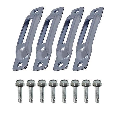 Zinc E-Track Single Strap Anchor 4-Pack with Self-Drilling Screws