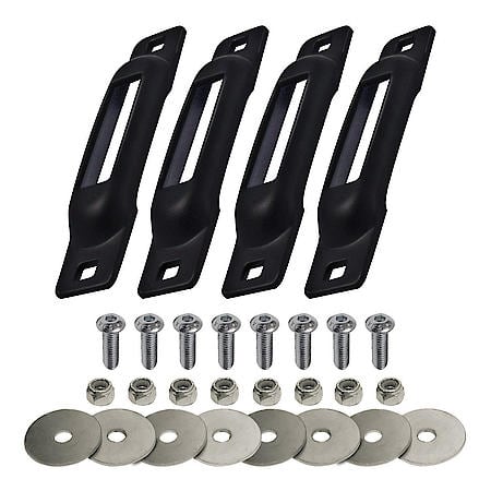 Black E-Track Single Strap Anchor 4-Pack with Allen Screws