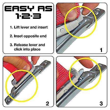 Zinc Snap-Loc E-Track Single Strap Anchor 10-Pack