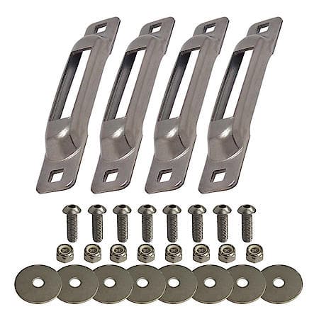 Stainless E-Track Single Strap Anchor 4-Pack with Allen Screws