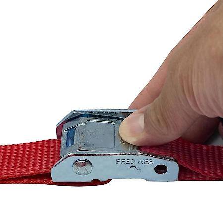 1 in x 8 ft S-Hook Cam Strap Tie-Down 1,500 lb 2-Pack