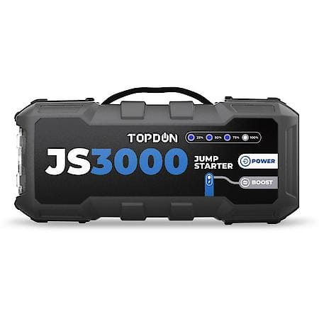 3000 Peak Amp Battery Jumpstarter and Power Bank with Flashlight