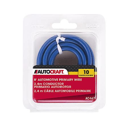 Automotive Primary Wire, 10 Gauge, Blue, 8 Ft