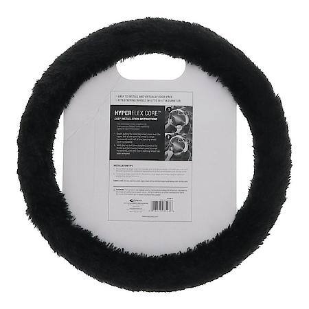 Steering Wheel Cover - Fluffy Black