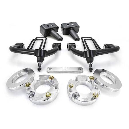 Suspension Lift Kit: 3.5"Front Lift, 1 To 3"Rear Lift, Black Components, With Installation Hardware