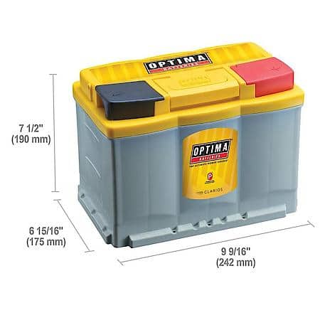 Yellow Battery : H5 Group Size, 700 CCA, 812 CA, 115 Minute Reserve Capacity, Deep-Cycle