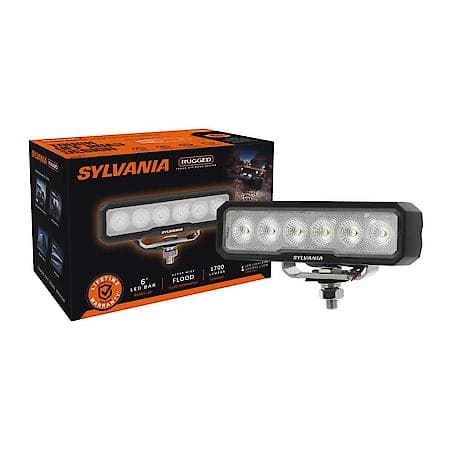 Rugged Off Road 6 Inch LED Light Bar, Flood Beam, IP69K Waterproof Rating