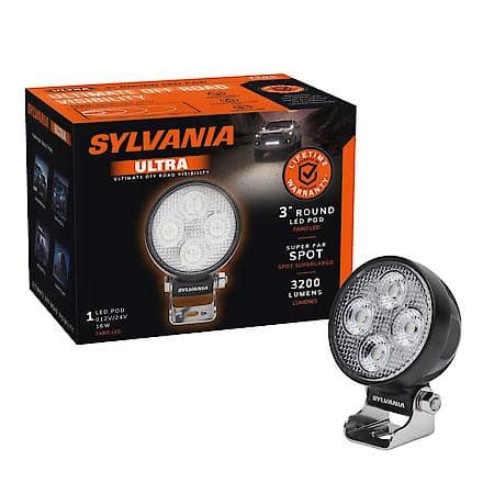 Ultra Off Road 3 Inch LED Pod Round, Flood Beam, Ultimate Visibility