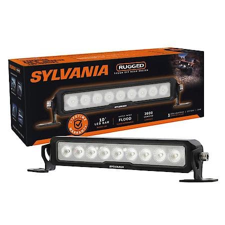 Rugged Off Road 10 Inch LED Light Bar, Flood Beam, IP69K Waterproof Rating