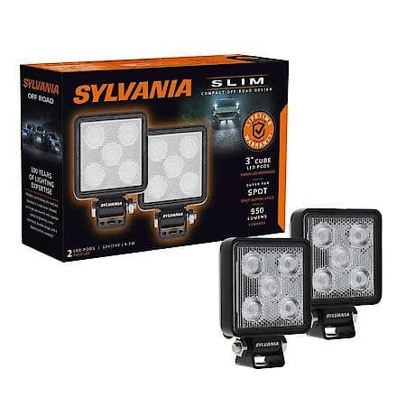Slim Off Road 3 Inch LED Pod Cube, Flood Beam, Compact Design