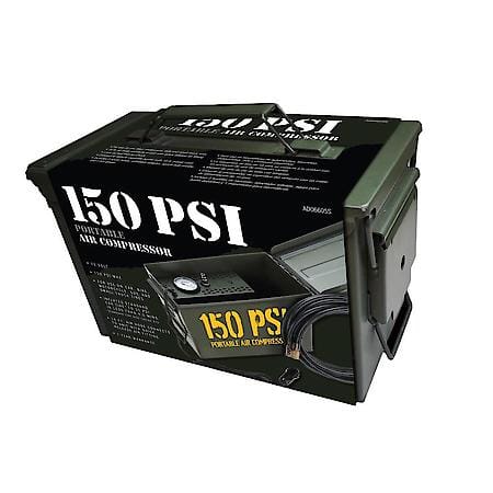 150 PSI Tire Inflator: Ammo Can Design for Portable Protection & Fast Inflation