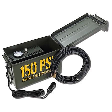 150 PSI Tire Inflator: Ammo Can Design for Portable Protection & Fast Inflation