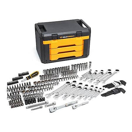 232 Piece Mechanics Tool Set In 3 Drawer Storage Box